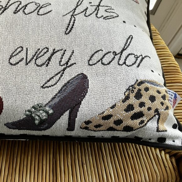 💗Pillow - "If the Shoe Fits Buy It in Every Color" Size 16"X12" - Picture 6 of 9